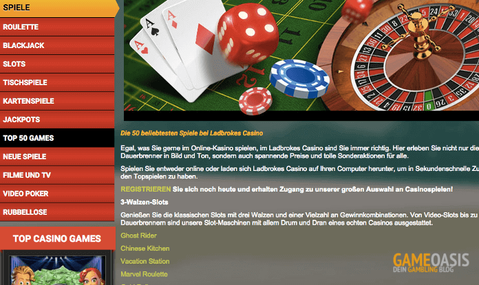 Ladbrokes Casino Spiele