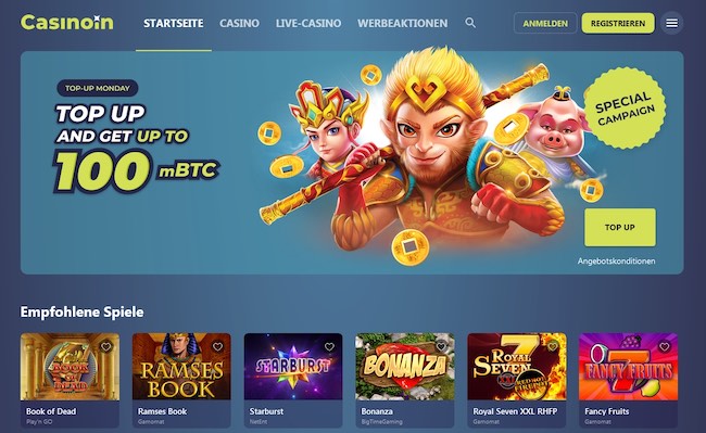 Casinoin Webseite