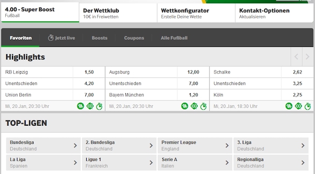 Betway Sports Fußball