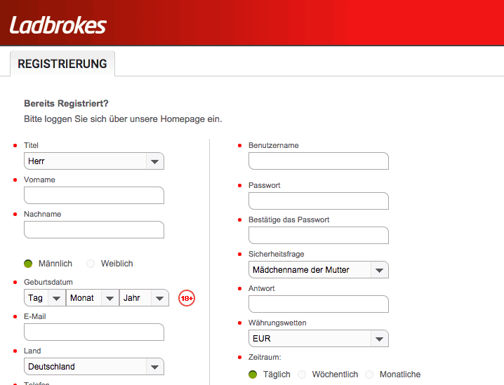 Wettkonto eröffnen bei Ladbrokes