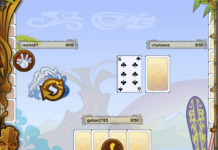 Spielfeld von Mau Mau bei Stargames