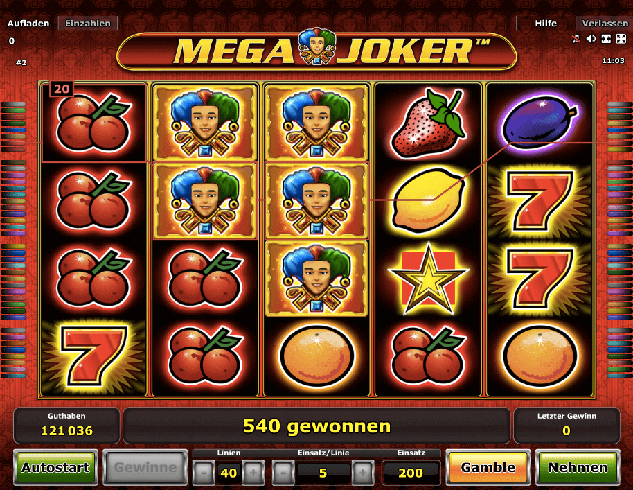 Gewinn bei Mega Joker