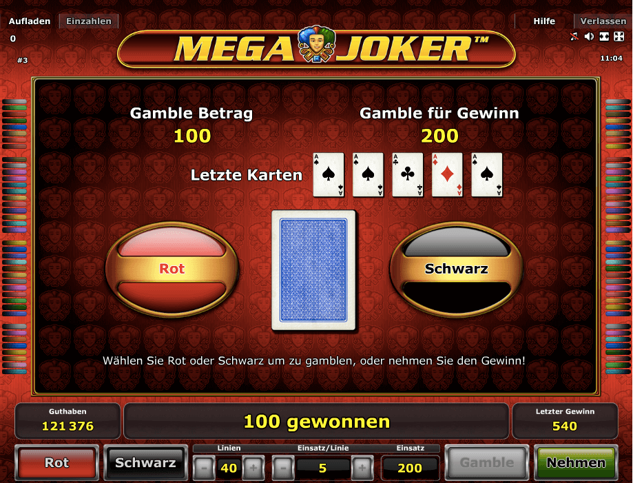 Risiko bei Mega Joker