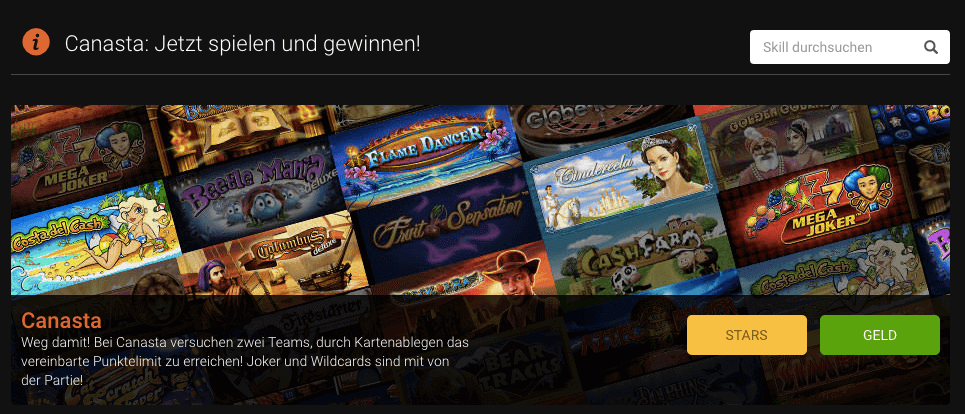 Canasta bei stargames spielen