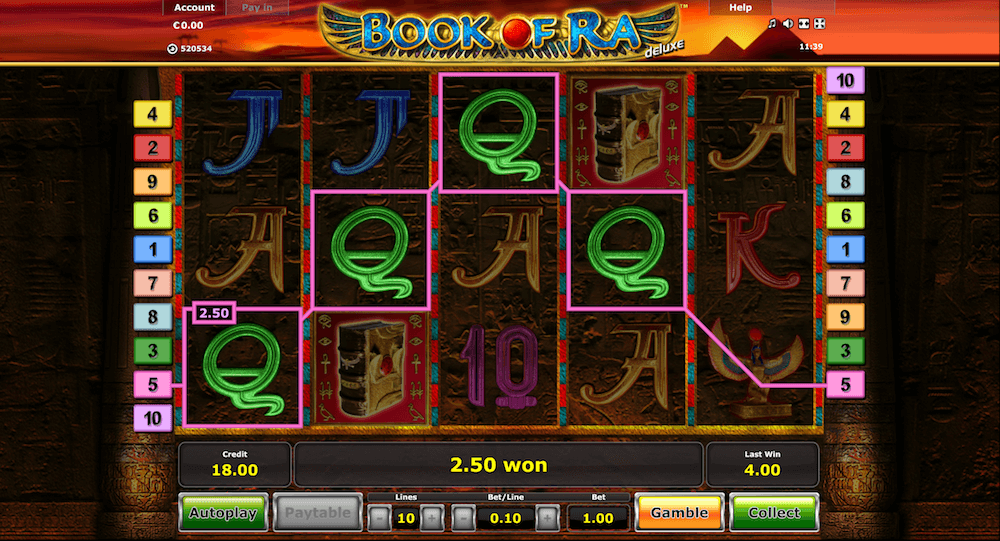 Book of Ra im 77 Jackpot Casino