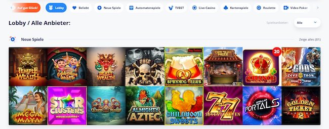 Vulkan Vegas Casino Angebot