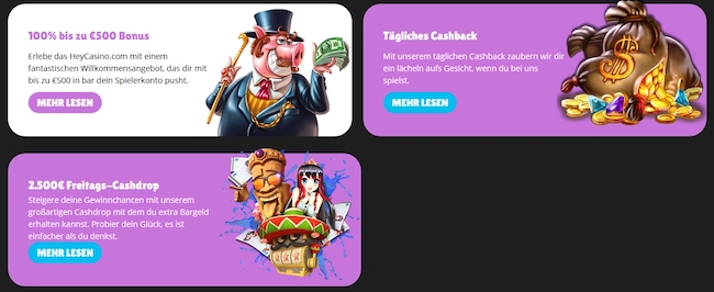 HeyCasino Bonus