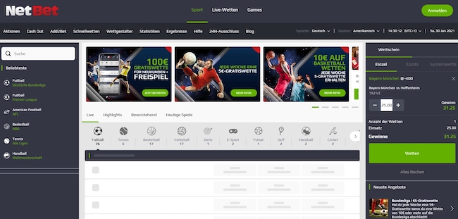 Netbet Sportwetten Startseite