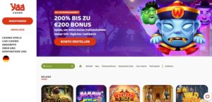 YaaCasino Webseite