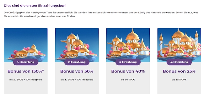 Tsars Casino Bonus