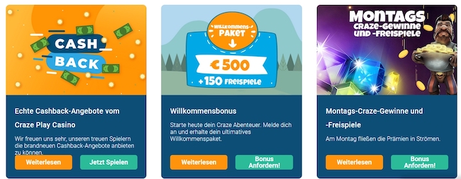 Crazyplay Casino Bonus