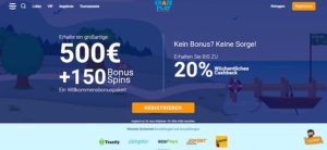 Crazyplay Casino Webseite